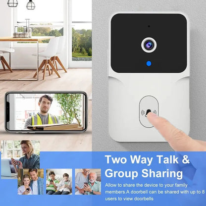 A3 Tuya Video Doorbell Wireless HD Camera PIR Motion Detection IR Alarm Security Door Bell WiFi Intercom for Home Apartment