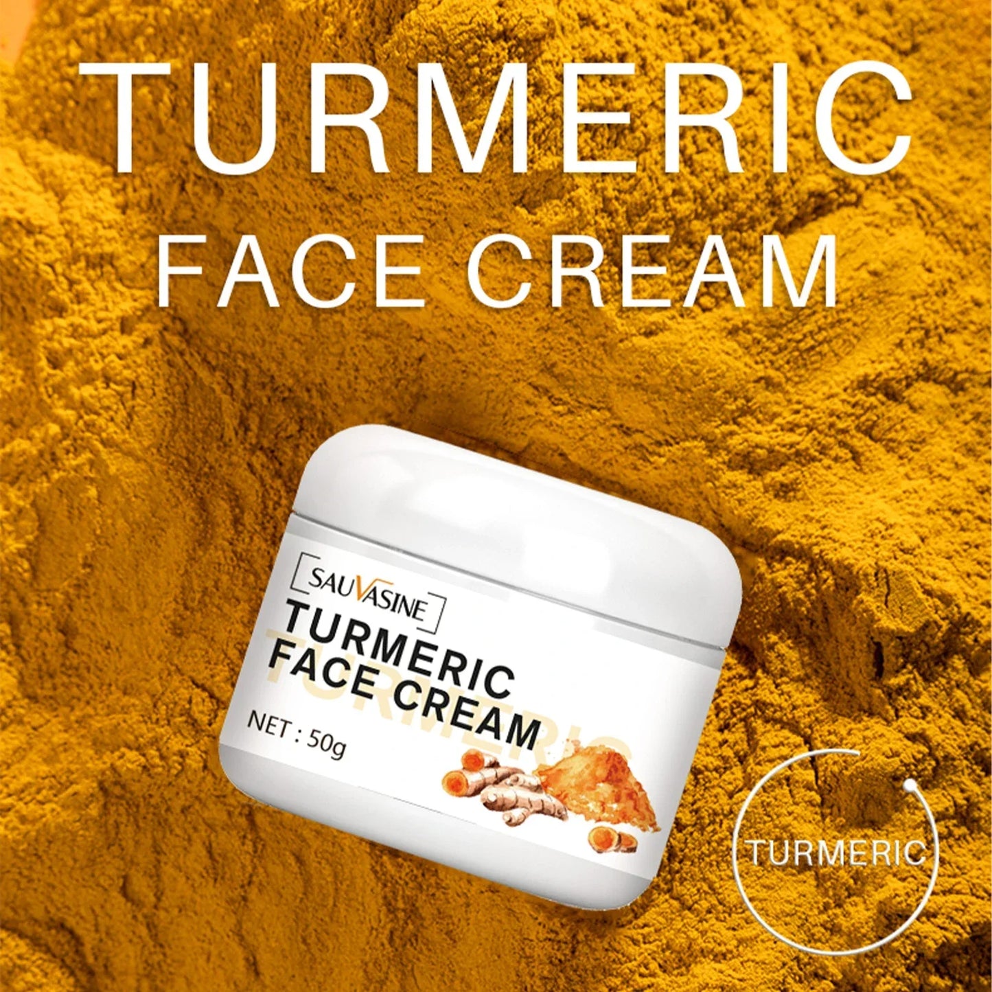 Magic Turmeric Face Cream Acne Treatment Dark Spots Removal Moisturizing Brightening Whitening Cream for Dark Skin Care Beauty Health