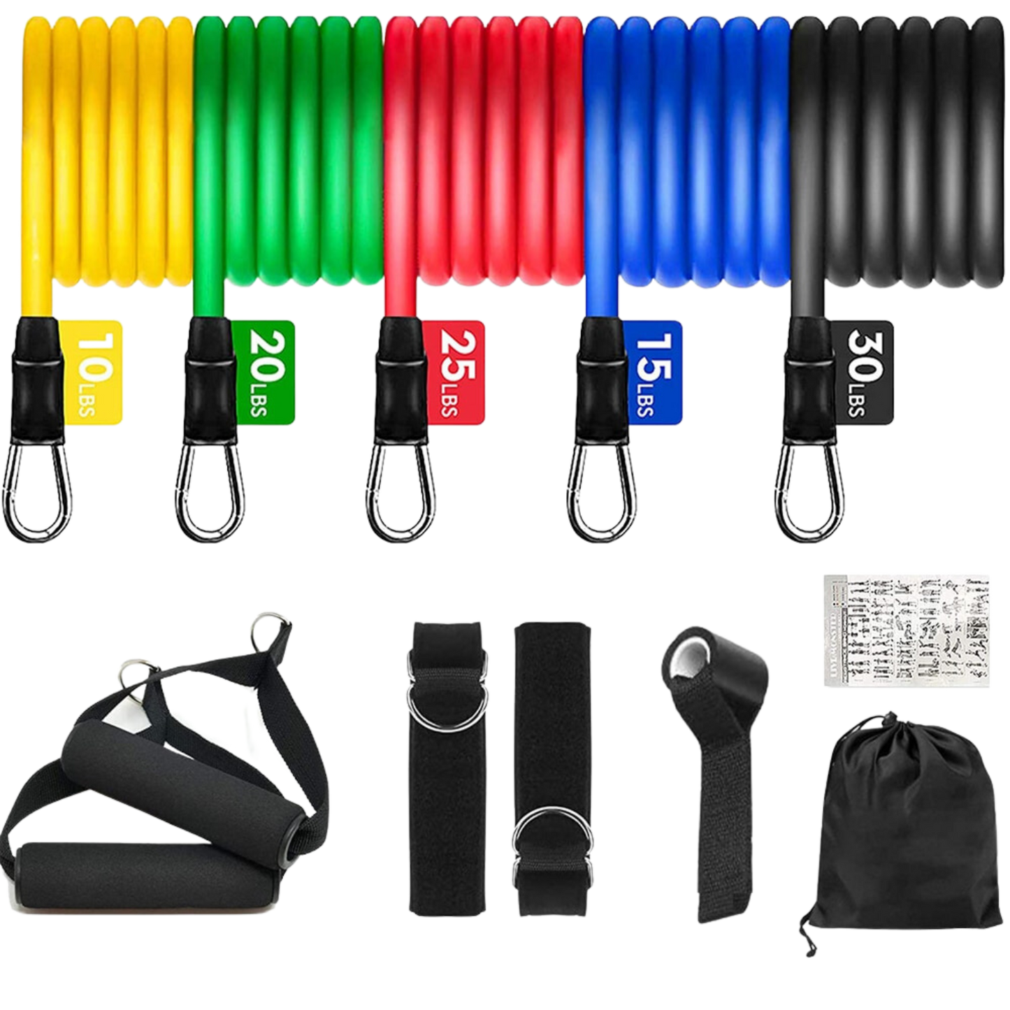 Resistance Bands Set Bodybuilding Home Gym